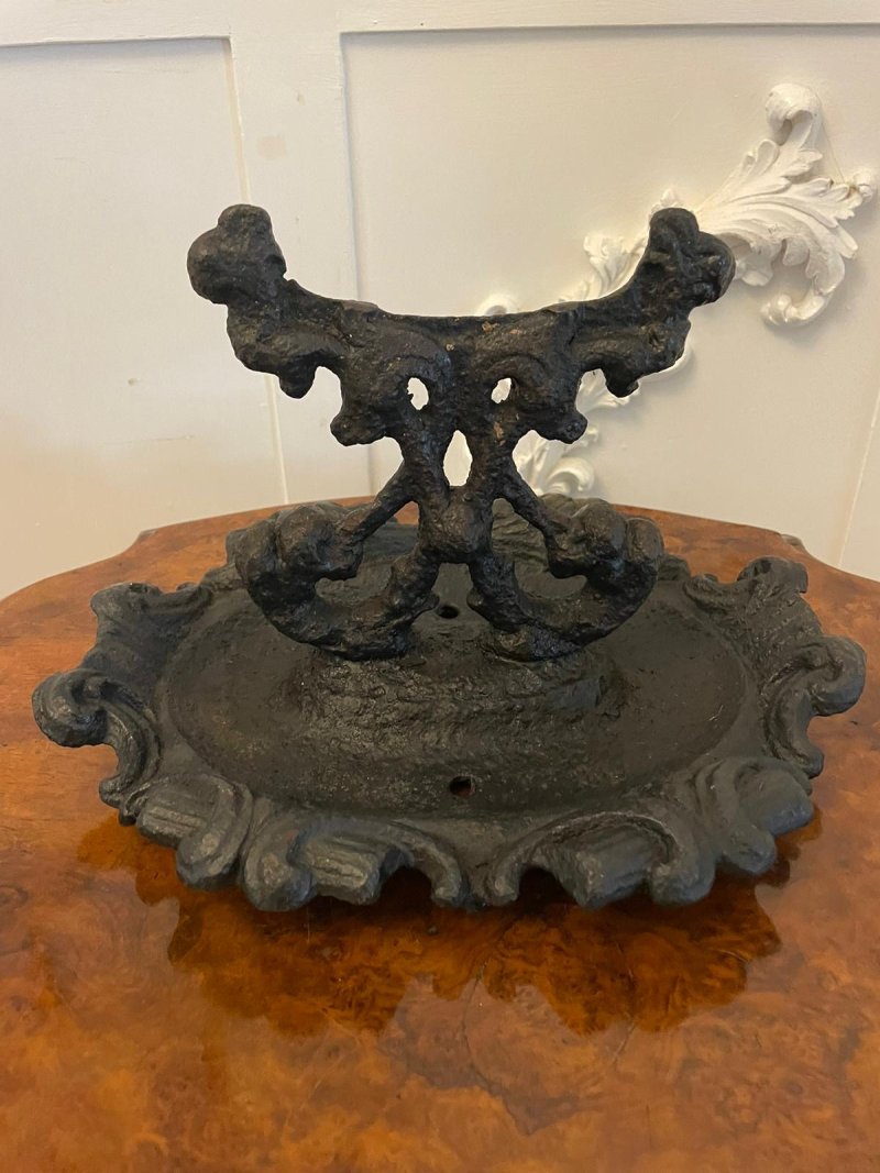 Antique Victorian Ornate Cast Iron Doorstep Foot Scraper